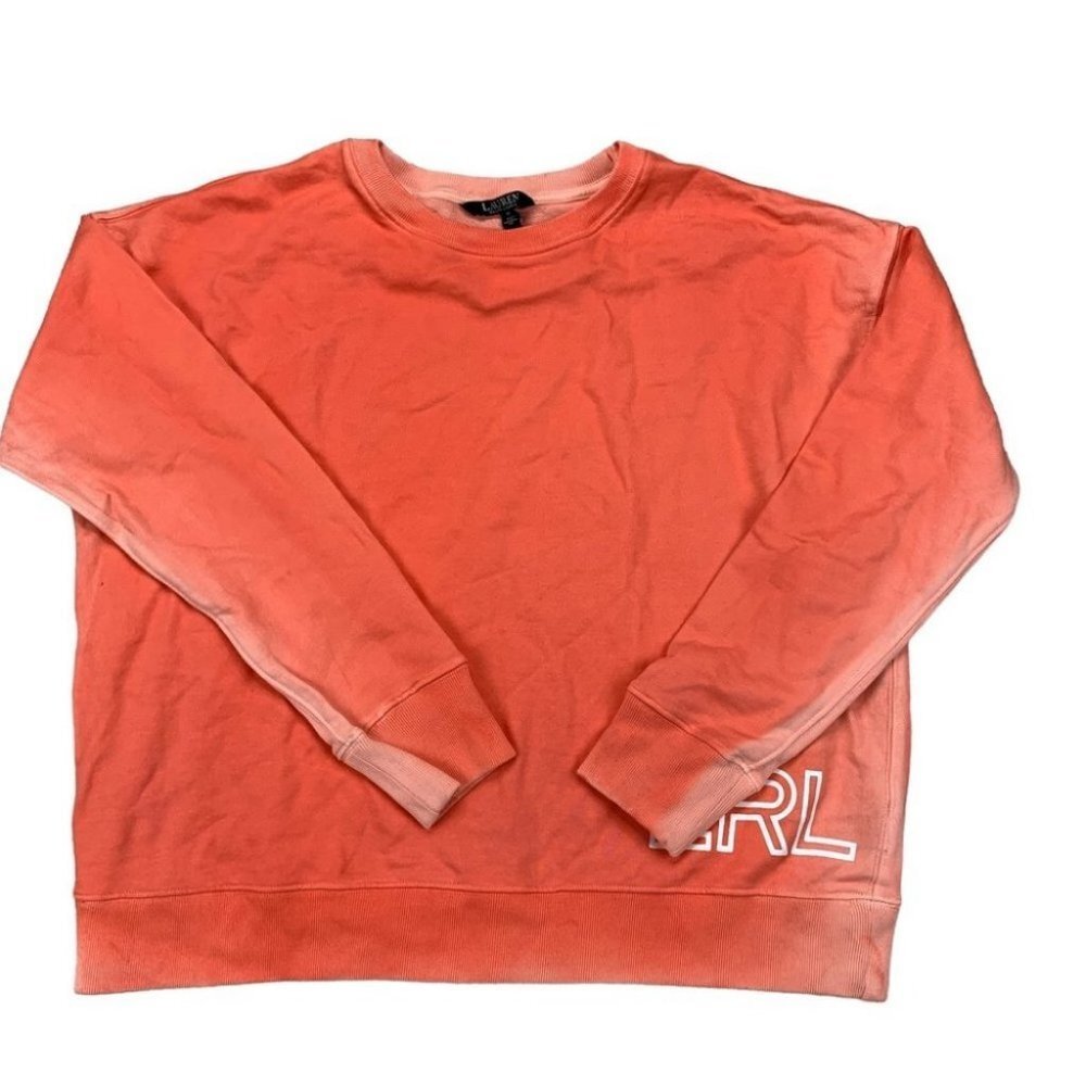 LAUREN Ralph Lauren women's Logo French Terry Pullover Size M
